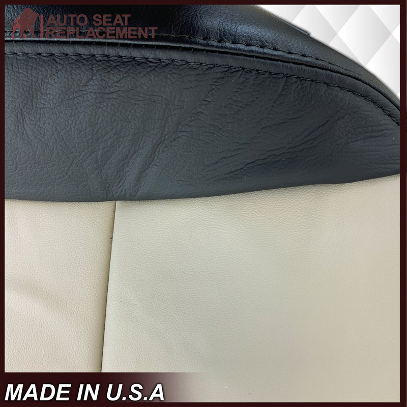 2007 2008 2009 2010 Ford Explorer Sport Trac Seat Covers in 2-Tone Black & Gray (Charcoal Black & Medium Light Stone): Choose Leather or Vinyl - Auto Seat Replacement