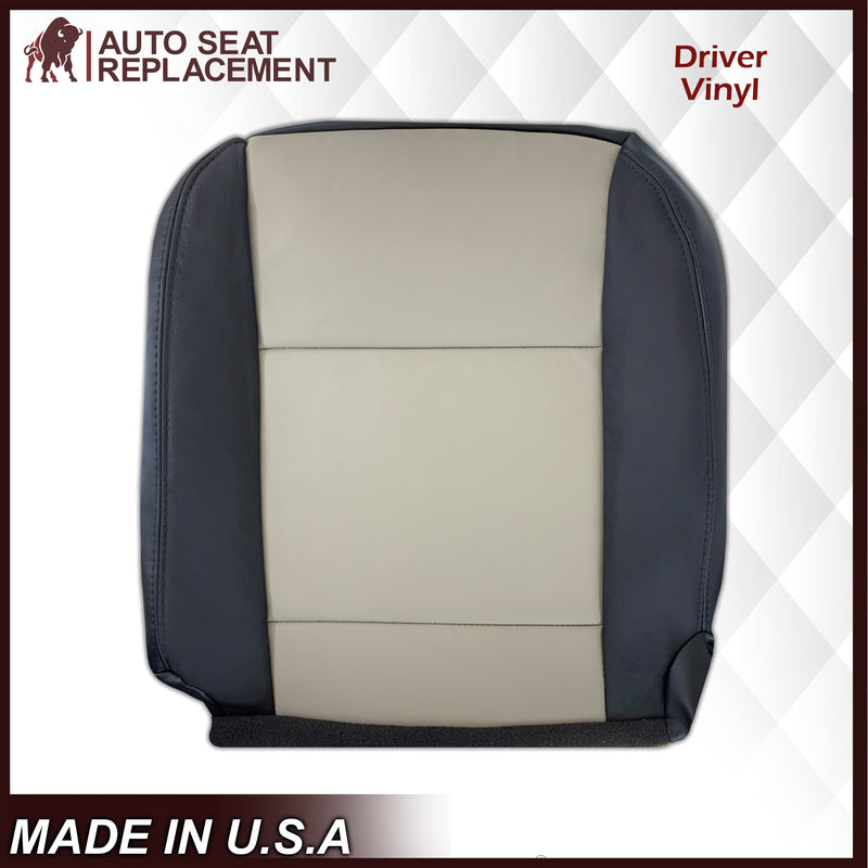 2007 2008 2009 2010 Ford Explorer Sport Trac Seat Covers in 2-Tone Black & Gray (Charcoal Black & Medium Light Stone): Choose Leather or Vinyl - Auto Seat Replacement