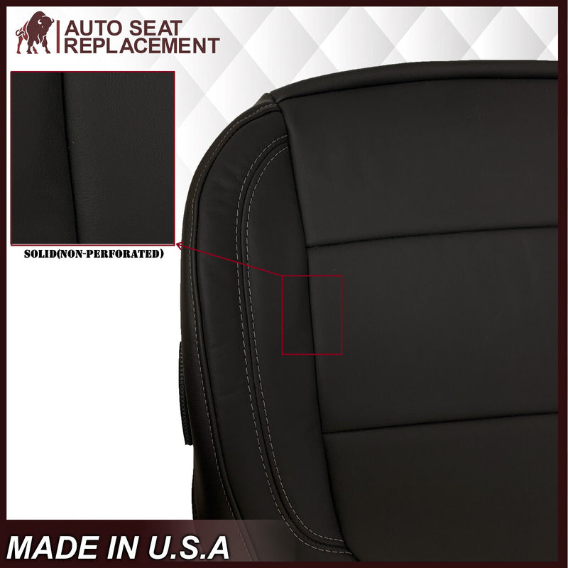 2019-2022 Chevy Silverado & GMC Sierra Non-Perforated Replacement Seat Cover in Black : Choose Your Side & Material