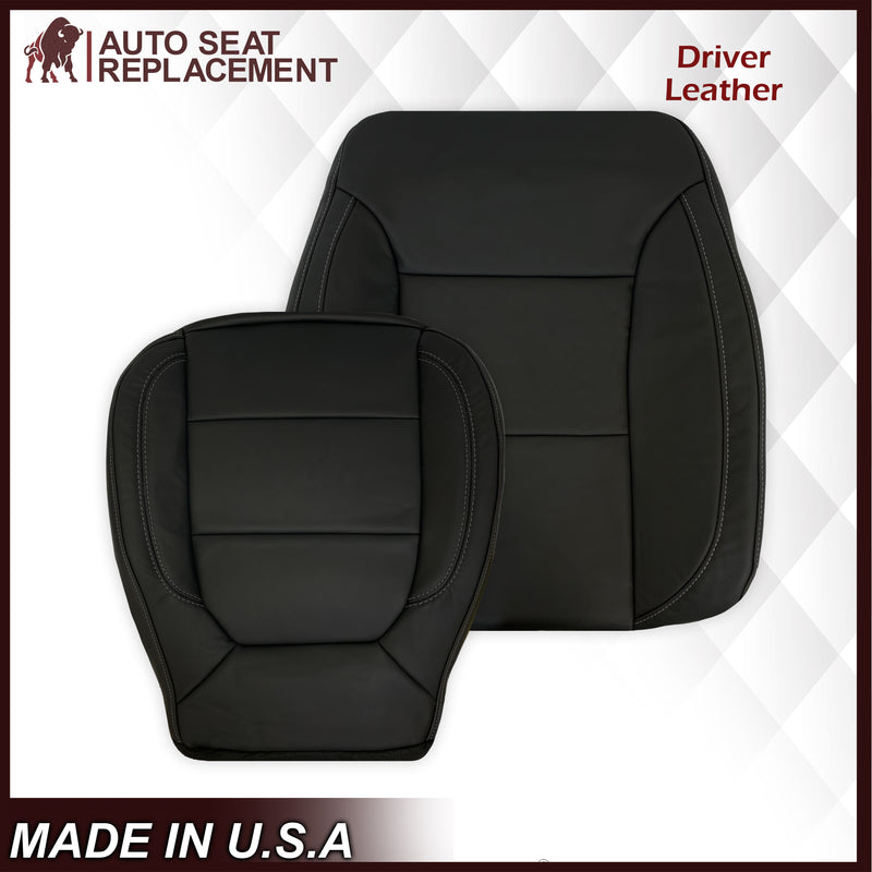 2019-2022 Chevy Silverado & GMC Sierra Non-Perforated Replacement Seat Cover in Black : Choose Your Side & Material