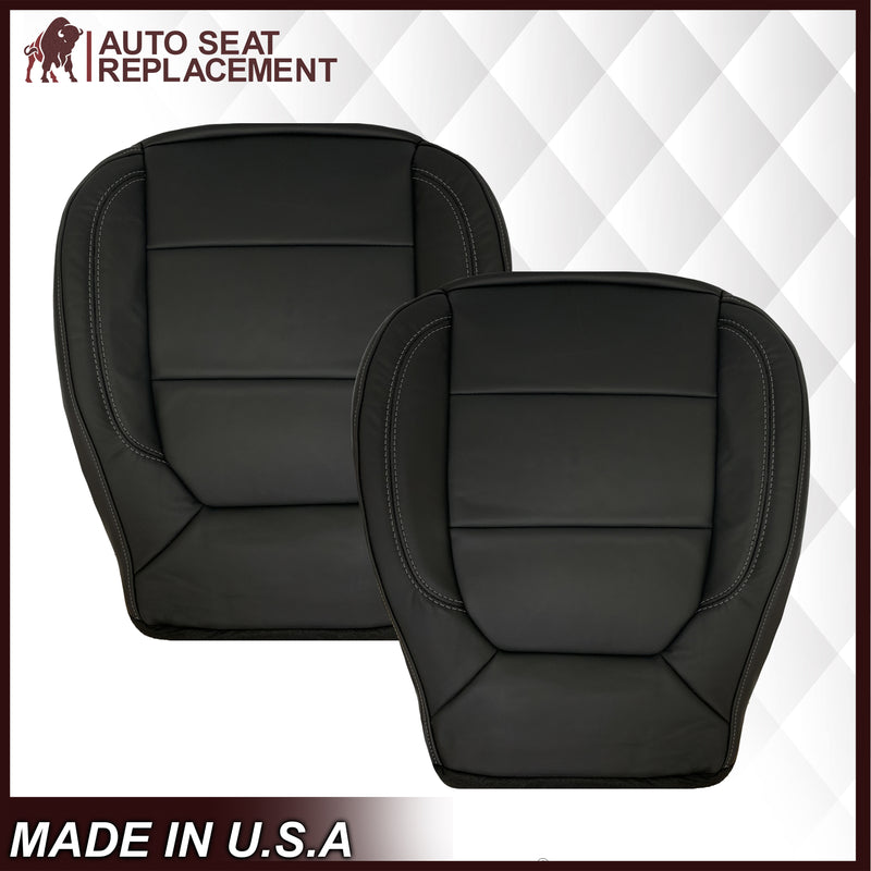 2019-2022 Chevy Silverado & GMC Sierra Non-Perforated Replacement Seat Cover in Black : Choose Your Side & Material