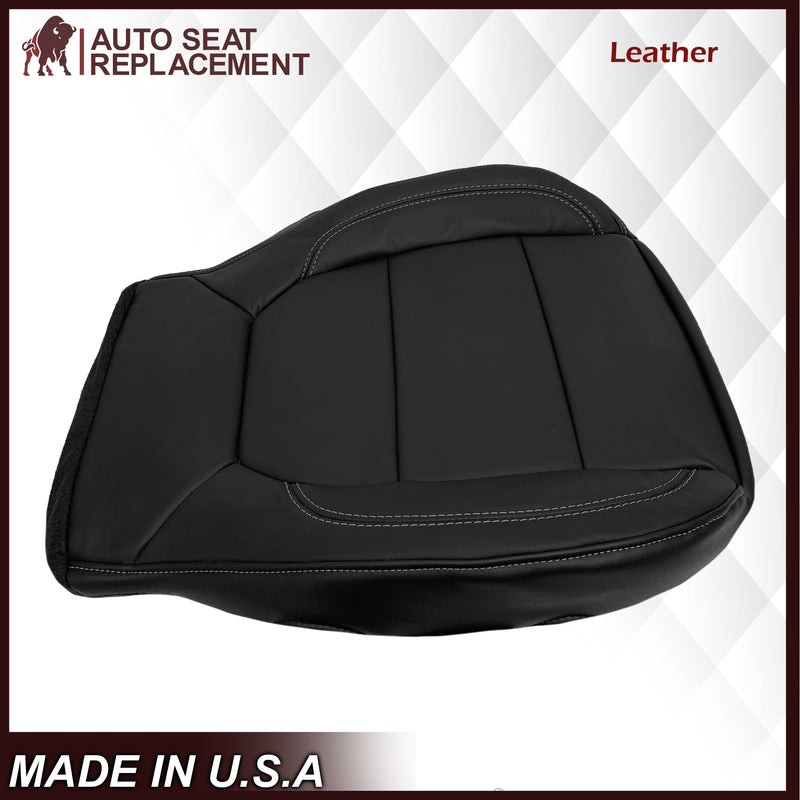2019-2022 Chevy Silverado & GMC Sierra Non-Perforated Replacement Seat Cover in Black : Choose Your Side & Material