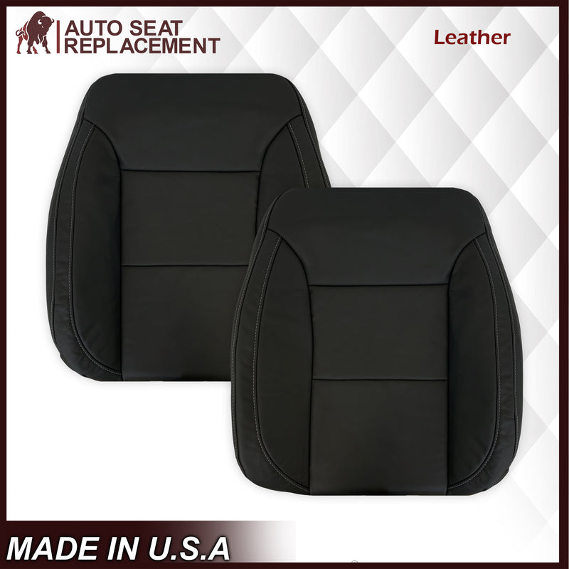 2019-2022 Chevy Silverado & GMC Sierra Non-Perforated Replacement Seat Cover in Black : Choose Your Side & Material