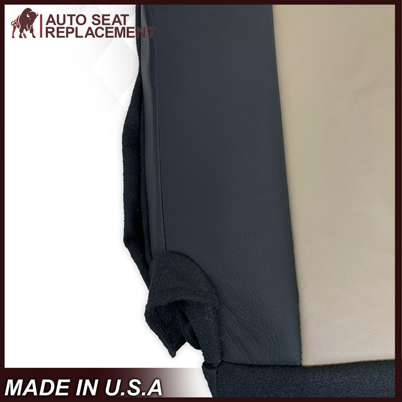 2007 2008 Ford Expedition Eddie Bauer Driver Or Passenger Side Bottom Seat Cover In 2 Tone Tan (Tan- Black) - Auto Seat Replacement