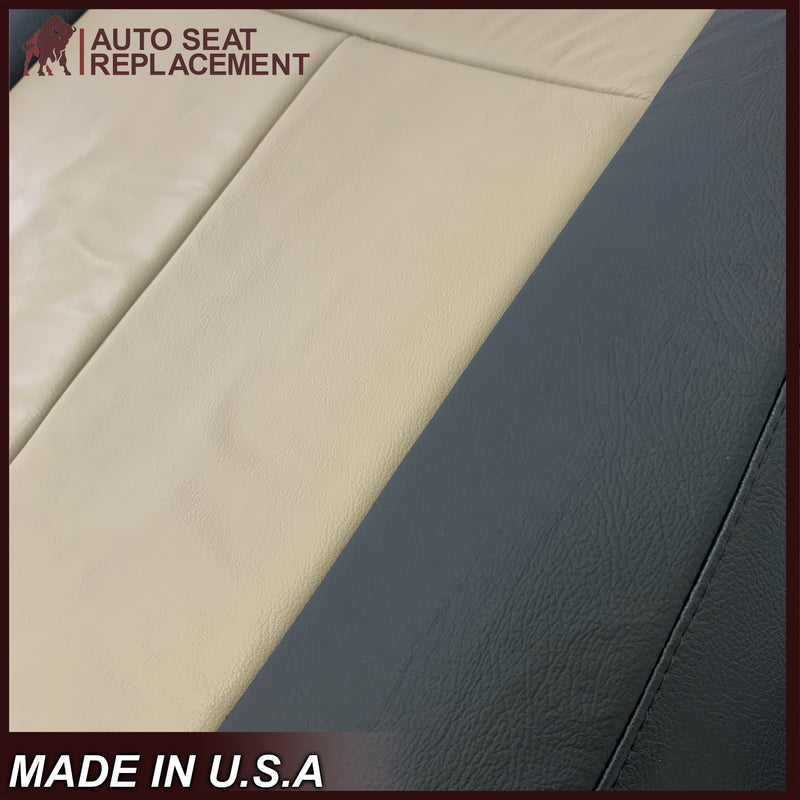 2007 2008 Ford Expedition Eddie Bauer Driver Or Passenger Side Bottom Seat Cover In 2 Tone Tan (Tan- Black) - Auto Seat Replacement