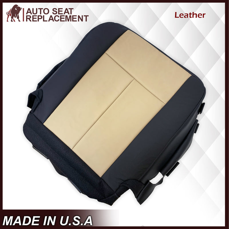 2007 2008 Ford Expedition Eddie Bauer Driver Or Passenger Side Bottom Seat Cover In 2 Tone Tan (Tan- Black) - Auto Seat Replacement