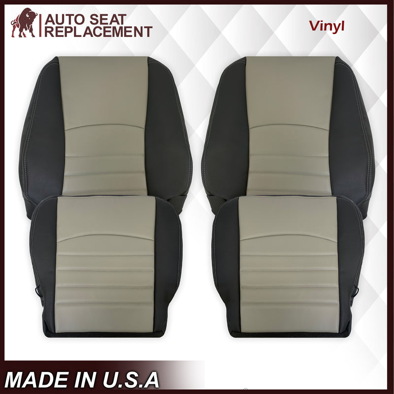 2009 2010 2011 2012 Dodge Ram Work Truck Replacement Vinyl Seat Covers 2-Tone Gray/Dark Gray: Choose your side - Auto Seat Replacement
