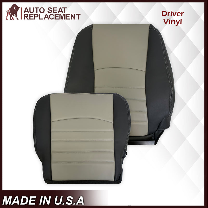 2009 2010 2011 2012 Dodge Ram Work Truck Replacement Vinyl Seat Covers 2-Tone Gray/Dark Gray: Choose your side - Auto Seat Replacement