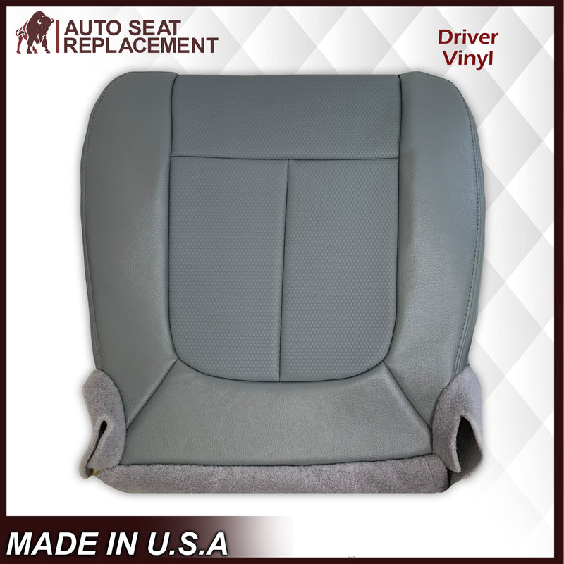 2011 2012 2013 2014 2015 2016 F250 F350 F450 F550 XL WT Work Truck Single Cab Driver Bottom Replacement Gray Seat Cover