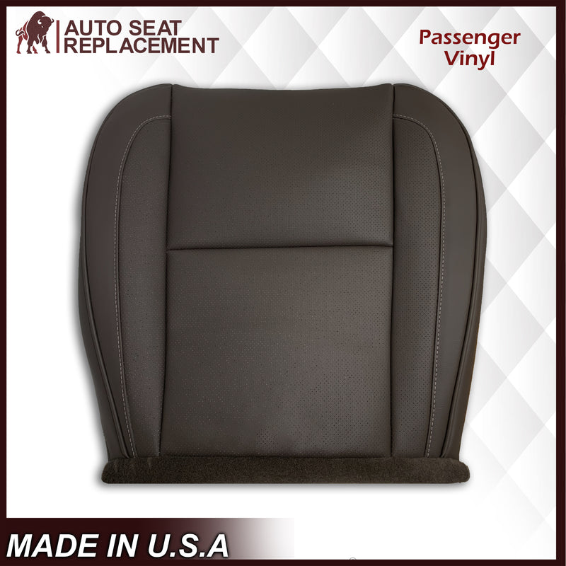 2007-2014 Cadillac Escalade Driver-Passenger Top and Bottom Seat Covers in Brown Vinyl - Auto Seat Replacement