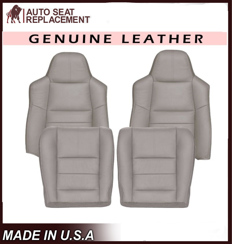 2008-2010 Ford F-250 F-350 F-450 F-550 Lariat Seat Cover in Medium Stone Gray: Choose From Variants - Auto Seat Replacement