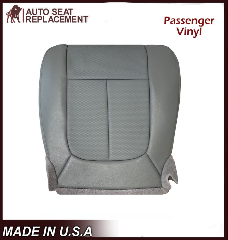 2011 2012 2013 2014 2015 2016 F250 F350 F450 F550 XL WT Work Truck Single Cab Passenger Bottom Replacement Gray Seat Cover