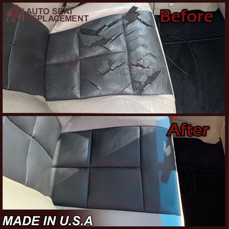 2007 2008 2009 2010 2011 2012 2013 2014 Lincoln Navigator Bottom Seat Cover in Gray & Black Leather or Vinyl - Auto Seat Replacement