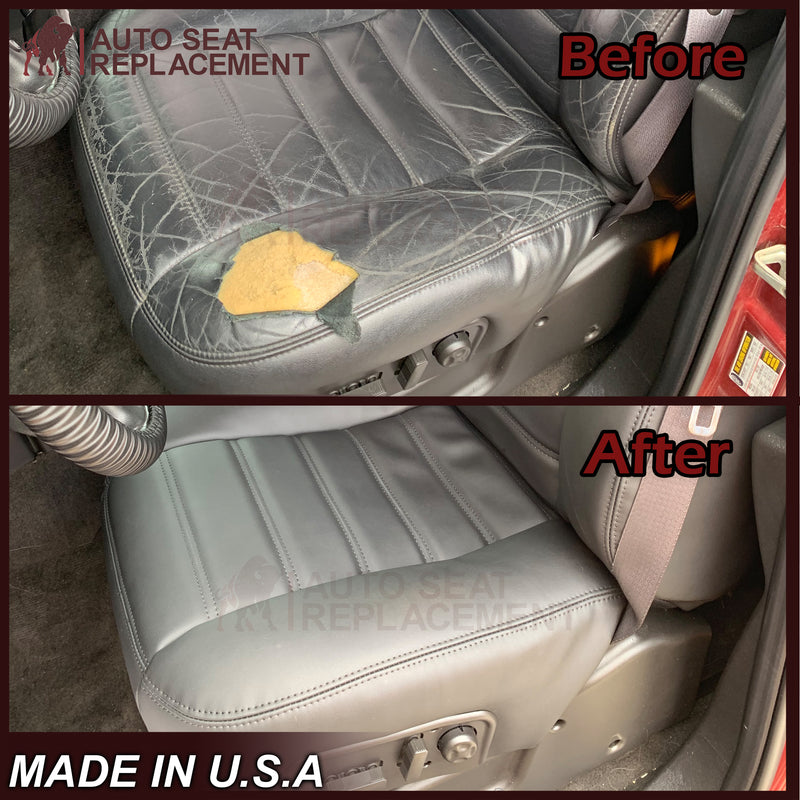 2003 2004 2005 2006 2007 Hummer H2 SUV SUT Adventure LEATHER Seat Cover in Ebony Black - Auto Seat Replacement