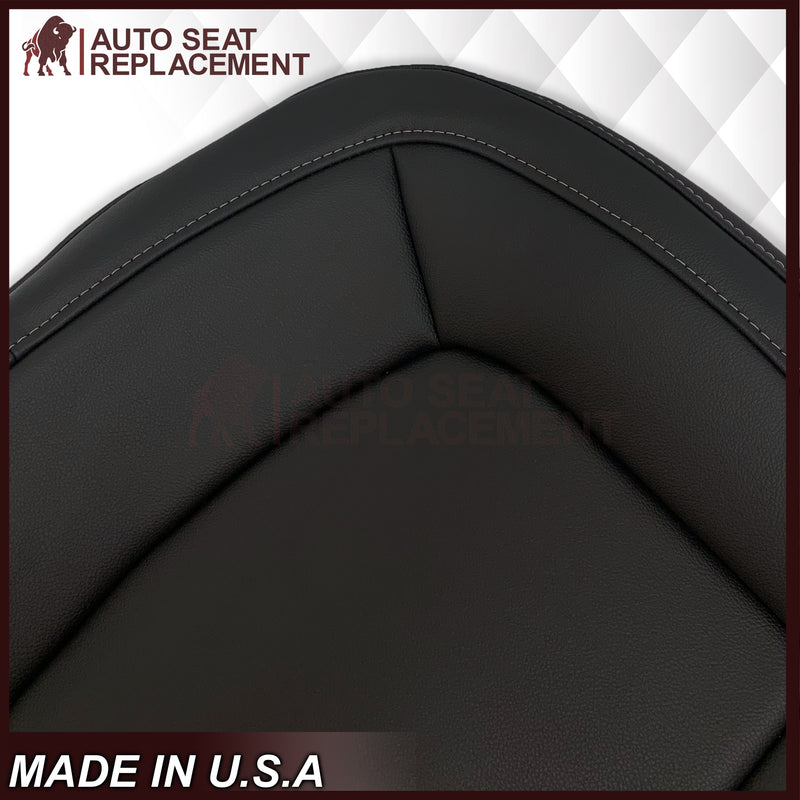 2015-2022 GMC Canyon Bottom Seat Covers Black: Choose In Genuine Leather OR Synthetic Leather