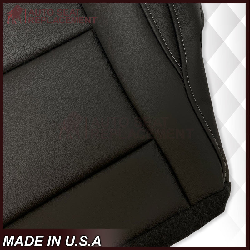 2015-2022 GMC Canyon Bottom Seat Covers Black: Choose In Genuine Leather OR Synthetic Leather
