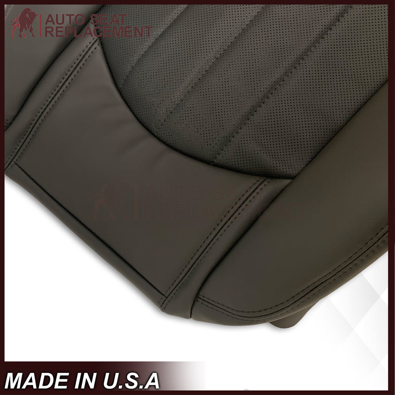 2009-2012 Chevrolet Traverse LTZ Driver or Passenger Bottom Perforated Seat Cover in Black: Choose Leather or Vinyl - Auto Seat Replacement