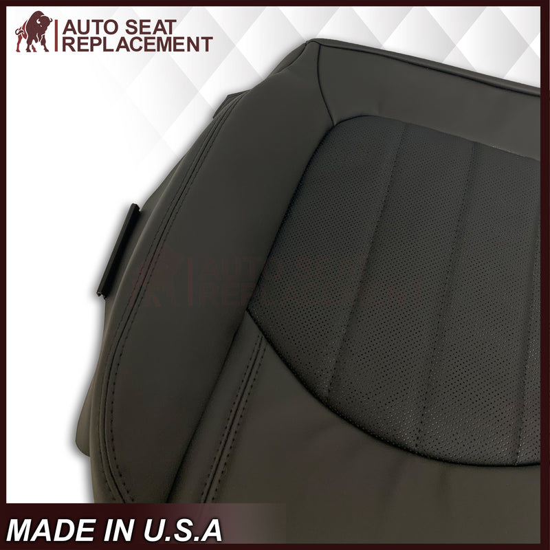 2009-2012 Chevrolet Traverse LTZ Driver or Passenger Bottom Perforated Seat Cover in Black: Choose Leather or Vinyl - Auto Seat Replacement