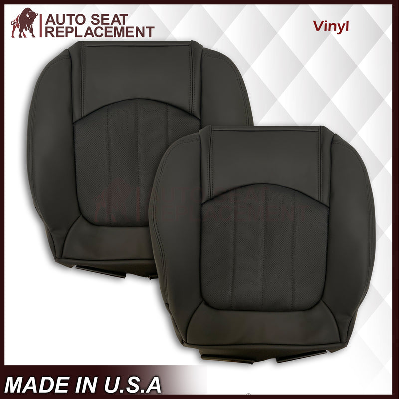 2009-2012 Chevrolet Traverse LTZ Driver or Passenger Bottom Perforated Seat Cover in Black: Choose Leather or Vinyl - Auto Seat Replacement