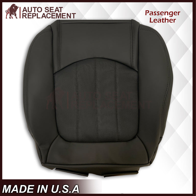 2009-2012 Chevrolet Traverse LTZ Driver or Passenger Bottom Perforated Seat Cover in Black: Choose Leather or Vinyl - Auto Seat Replacement