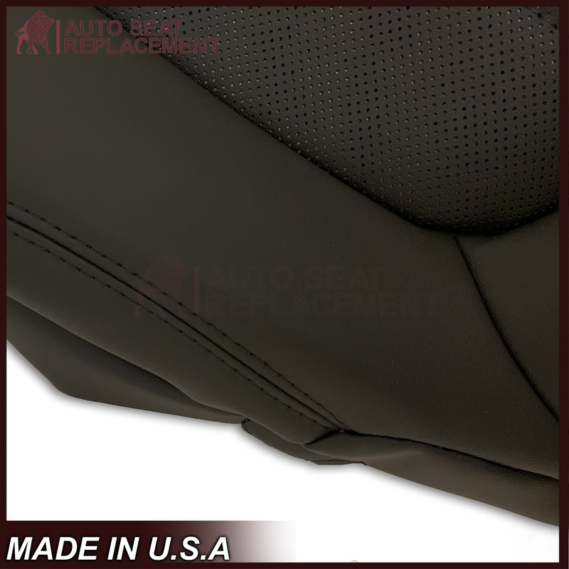 2009-2012 Chevrolet Traverse LTZ Driver or Passenger Bottom Perforated Seat Cover in Black: Choose Leather or Vinyl - Auto Seat Replacement