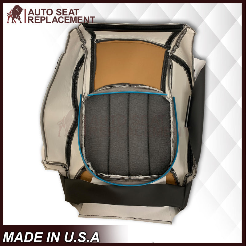 2009-2012 Chevrolet Traverse LTZ Driver or Passenger Bottom Perforated Seat Cover in Black: Choose Leather or Vinyl - Auto Seat Replacement