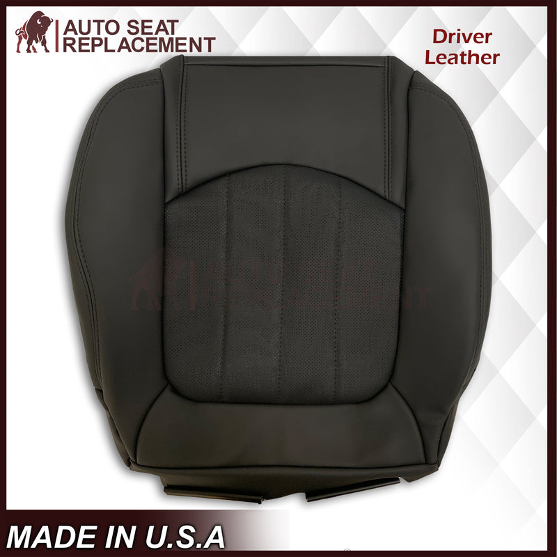 2009-2012 Chevrolet Traverse LTZ Driver or Passenger Bottom Perforated Seat Cover in Black: Choose Leather or Vinyl - Auto Seat Replacement