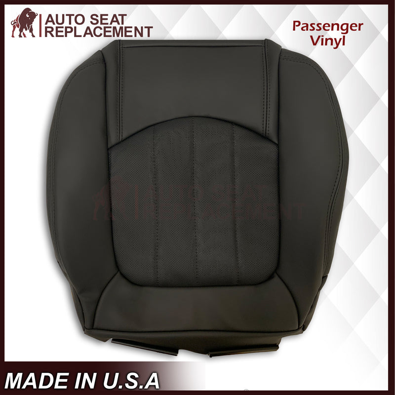 2009-2012 Chevrolet Traverse LTZ Driver or Passenger Bottom Perforated Seat Cover in Black: Choose Leather or Vinyl - Auto Seat Replacement