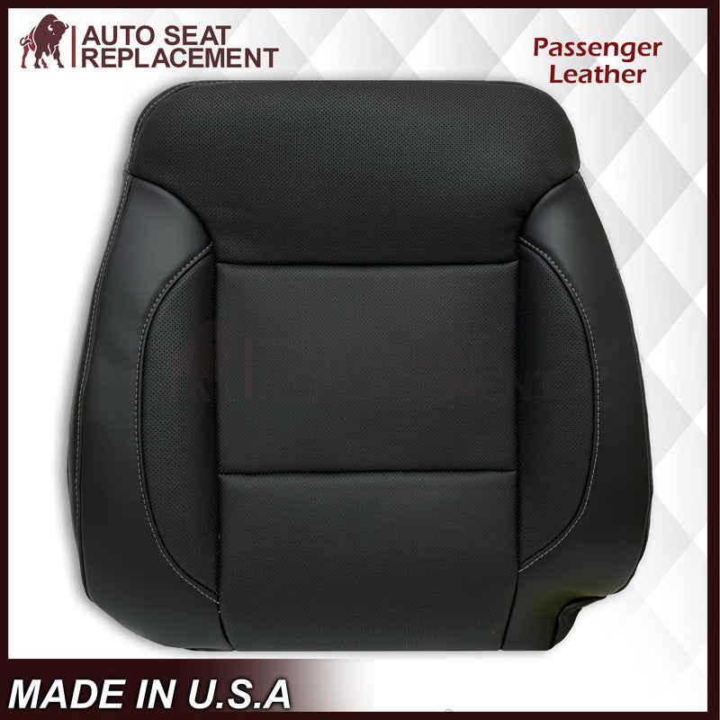 2014 2015 2016 2017 2018 2019 Chevy Silverado Tahoe Suburban & GMC Yukon Perforated Leather Seat Cover Replacement in Black (Perforated Jet Black) - Auto Seat Replacement