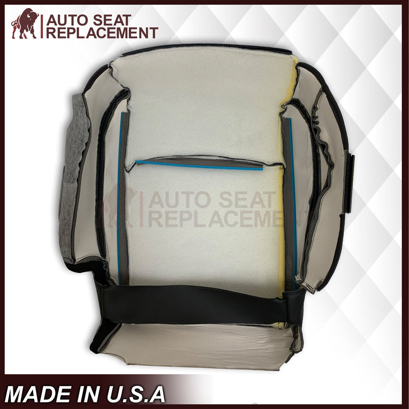 2009 2010 2011 2012 Dodge Ram 1500 2500 3500 Laramie Bottom Or Top Replacement Seat Cover in Dark Slate (Dark Gray) With Perforated Inserts - Auto Seat Replacement