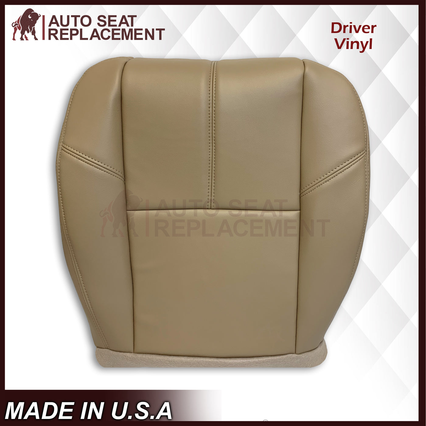 2007-2014 Chevy Silverado Leather replacement Seat Cover Light Tan