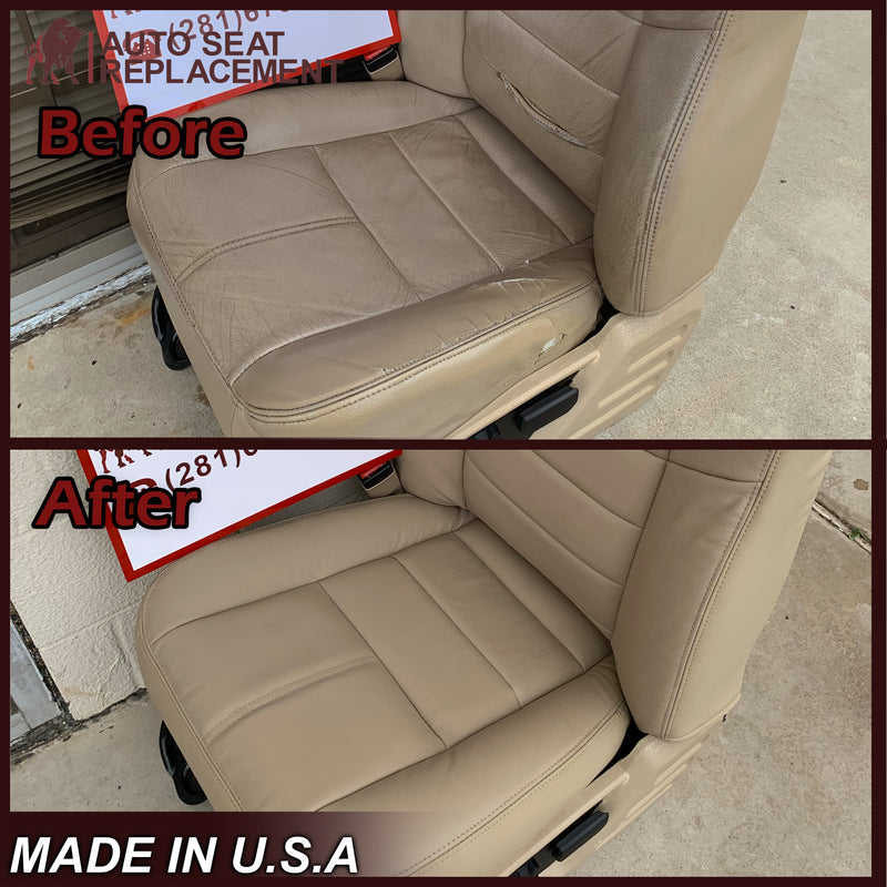 2008-2010 Ford F-250 F-350 F-450 F-550 Lariat Seat Cover in Camel Tan: Choose From Variants - Auto Seat Replacement