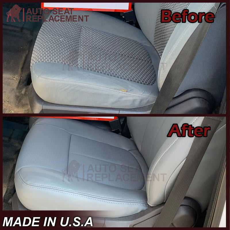 2011 - 2016 Ford F250 F350 XLT Super Duty Gray Cloth Replacement Front Seat Covers - Auto Seat Replacement