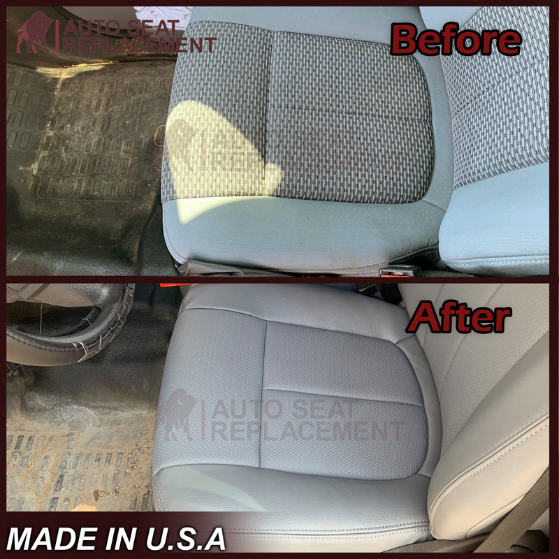 2011 - 2016 Ford F250 F350 XLT Super Duty Gray Cloth Replacement Front Seat Covers - Auto Seat Replacement