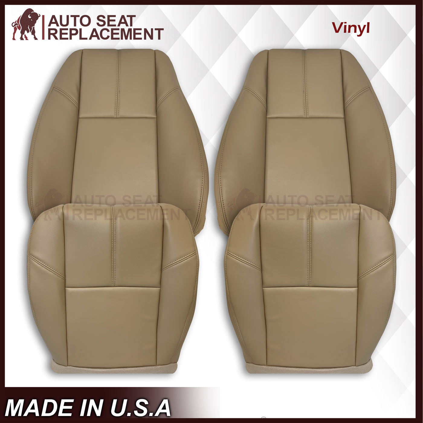 thumbnail image 2 of Tuttobene Passenger Seat Bottom Cover – 2007-2014 Chevy Tahoe Suburban – Light Titanium Vinyl 2 of 3