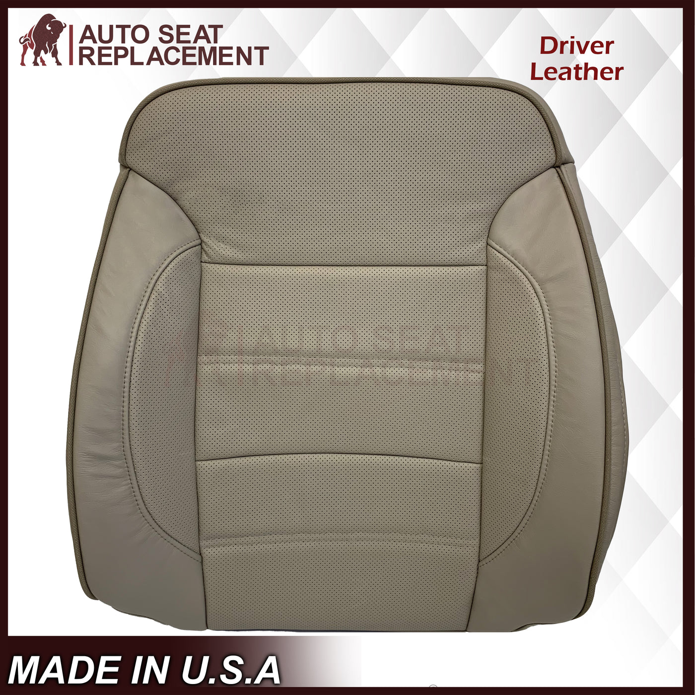 Genuine OEM GMC Denali Driver Seat Bottom Cushion Cover - Black Leather - 2014-2018 Models