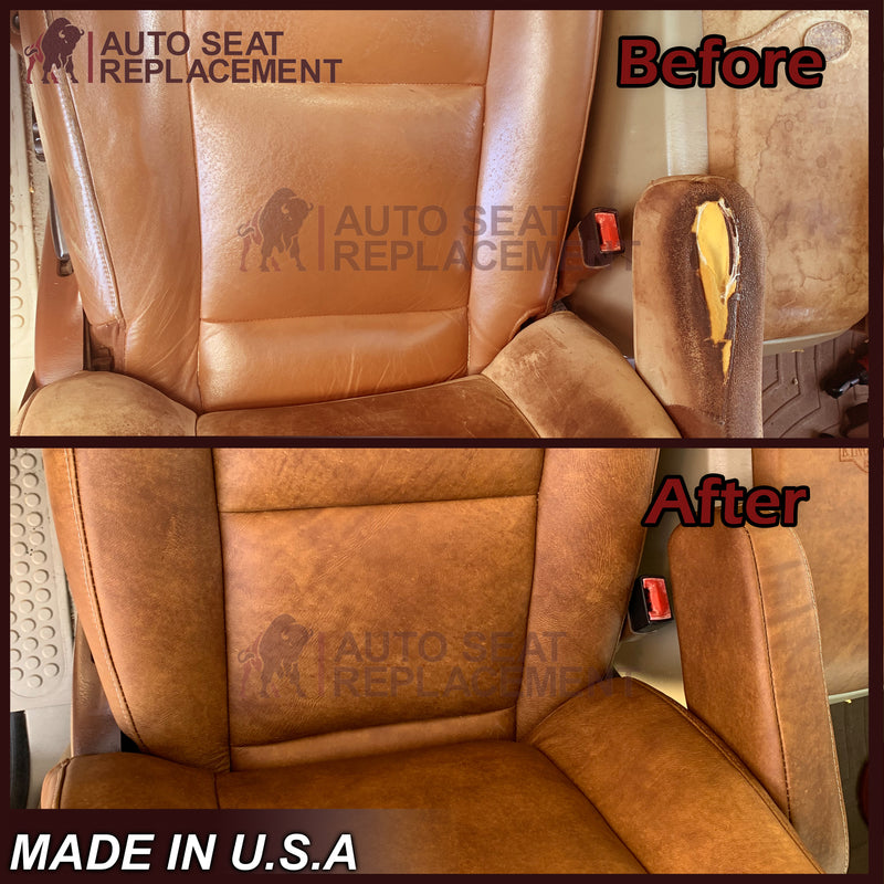 2003 2004 2005 2006 2007 Ford F250 King Ranch Super Duty Full Front Row & Second Row 60/40 Genuine Leather Seat Covers - Auto Seat Replacement