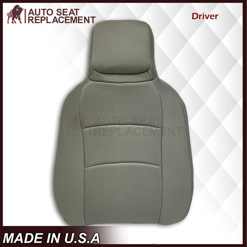 2009-2018 Ford Econoline E350 E450 E550 Gray Cloth Fabric Seat Cover & Cushion Foam - Auto Seat Replacement