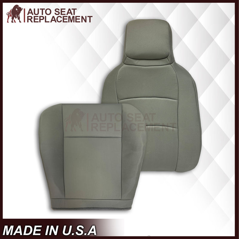 2009-2018 Ford Econoline E350 E450 E550 Gray Cloth Fabric Seat Cover & Cushion Foam - Auto Seat Replacement