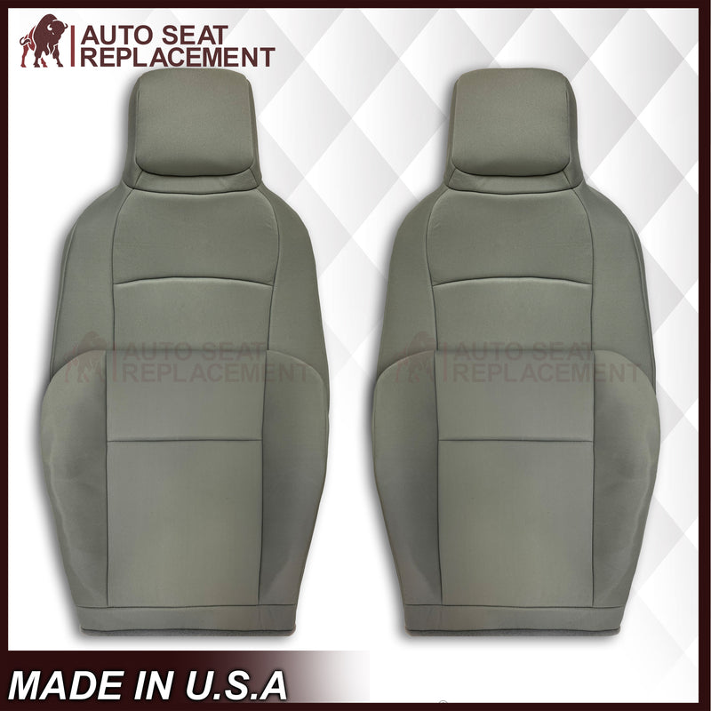 2009-2018 Ford Econoline E350 E450 E550 Gray Cloth Fabric Seat Cover & Cushion Foam - Auto Seat Replacement