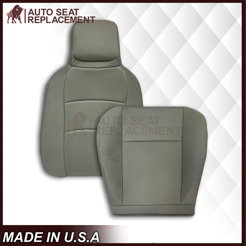2009-2018 Ford Econoline E350 E450 E550 Gray Cloth Fabric Seat Cover & Cushion Foam - Auto Seat Replacement
