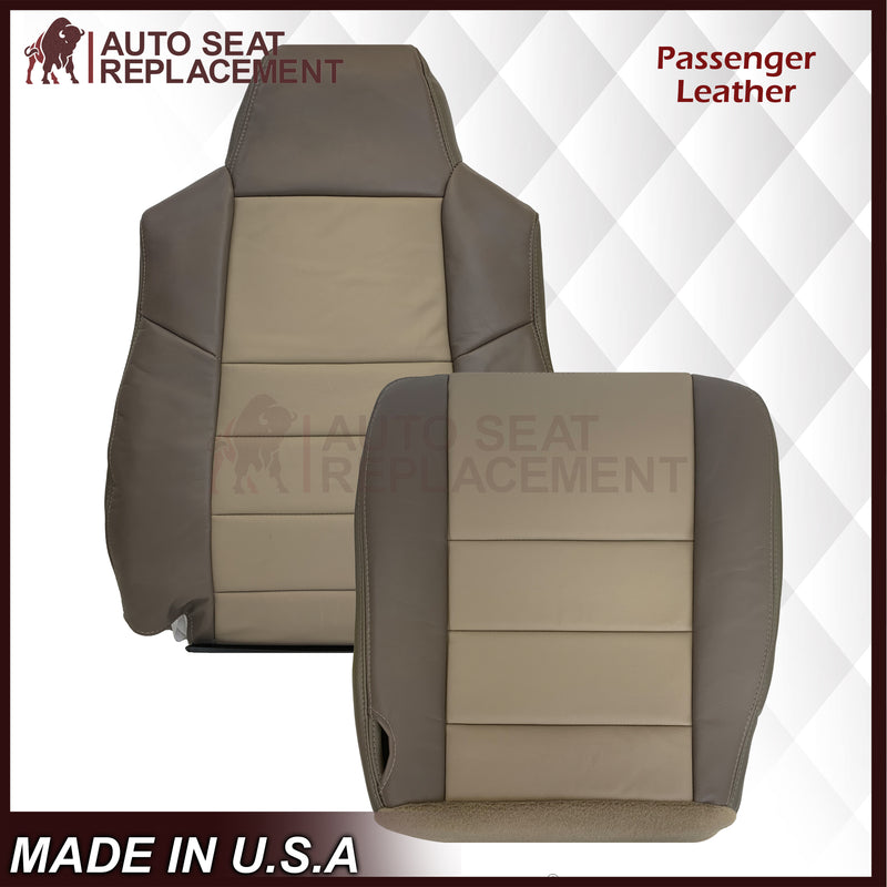 2002 2003 2004 Ford Excursion Eddie Bauer Leather & Vinyl Seat Covers 2 tone gray-tan: Choose From Variations - Auto Seat Replacement