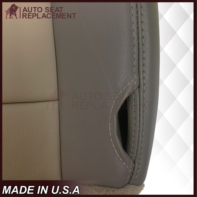 2002 2003 2004 Ford Excursion Eddie Bauer Leather & Vinyl Seat Covers 2 tone gray-tan: Choose From Variations - Auto Seat Replacement