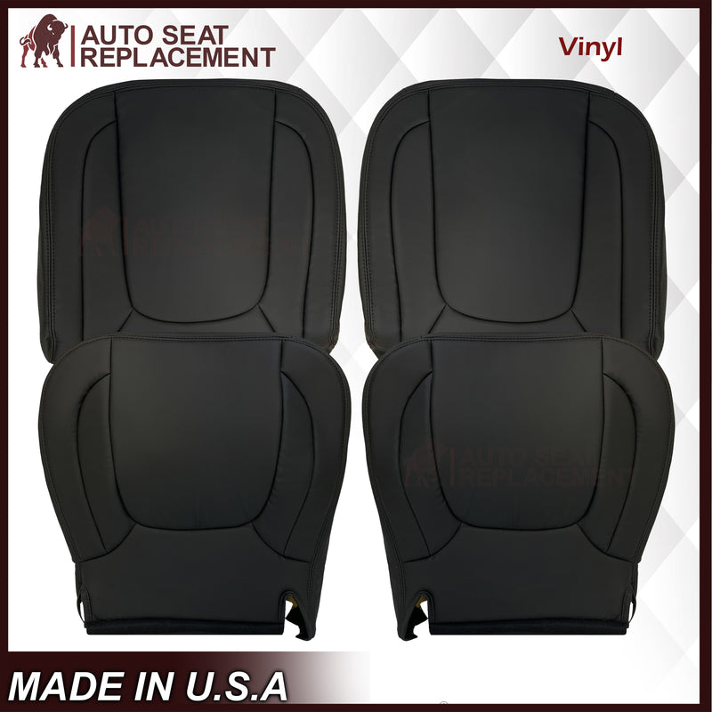 2002 2003 2004 2005 Dodge Ram ST WORK TRUCK 1500 2500 3500 Replacement Seat Covers In Dark Slate "Dark Gray" Synthetic Leather (Vinyl) - Auto Seat Replacement