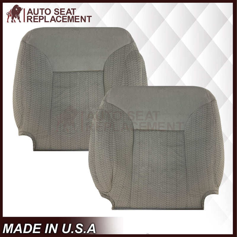 1995 - 1999 Chevy Tahoe & Suburban Gray Cloth Replacement Front Seat Covers ( Pewter Gray ) - Auto Seat Replacement