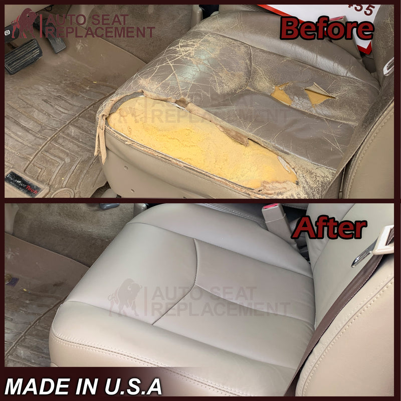 2003 - 2007 Chevy Tahoe Suburban & GMC Yukon Second Row 50/50 Captain Chairs Seat Cover In Light Tan (Shale)  - Choose from variant - Auto Seat Replacement