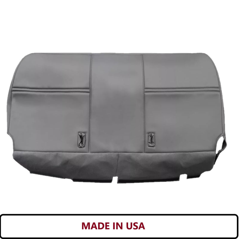 2003-2007 Ford F250 F350 Super Duty XL Work Truck Synthetic Leather Front Bench Top & Bottom in Gray & Tan - Auto Seat Replacement