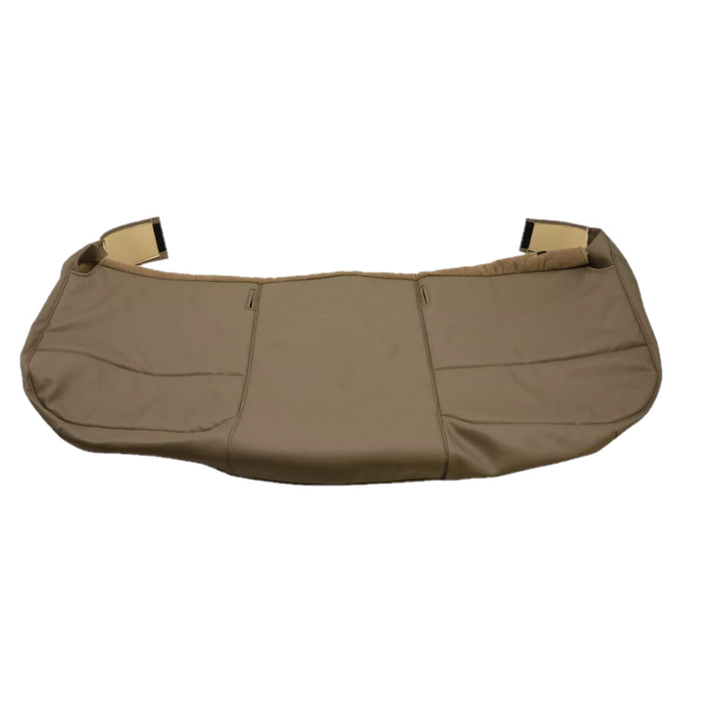 2003-2007 Ford F250 F350 Super Duty XL Work Truck Synthetic Leather Front Bench Top & Bottom in Gray & Tan - Auto Seat Replacement