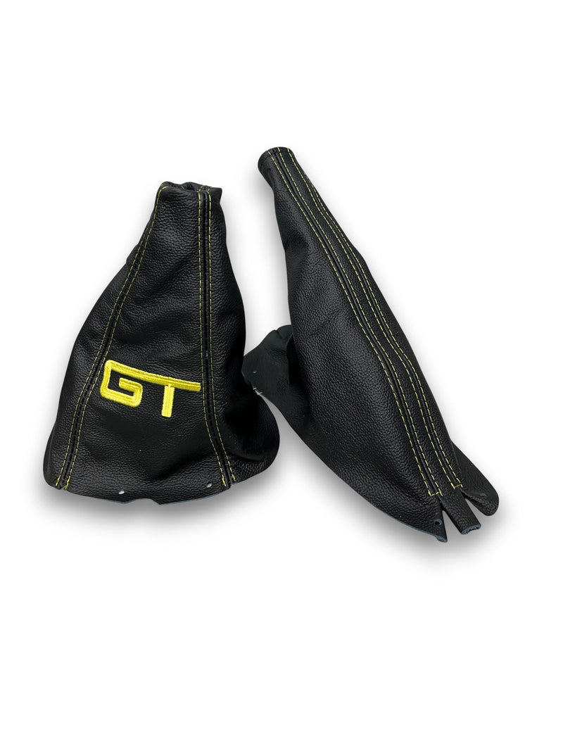Yellow Stitching Shift Boot For 1994 - 2004 Ford Mustang GT Convertible Coupe V8 V6 - Auto Seat Replacement