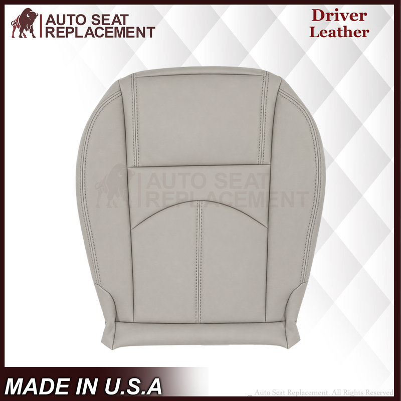 2013-2017 Chevrolet Traverse LT/LTZ Driver or Passenger Replacement Seat Cover: Non-Perforated, Gray